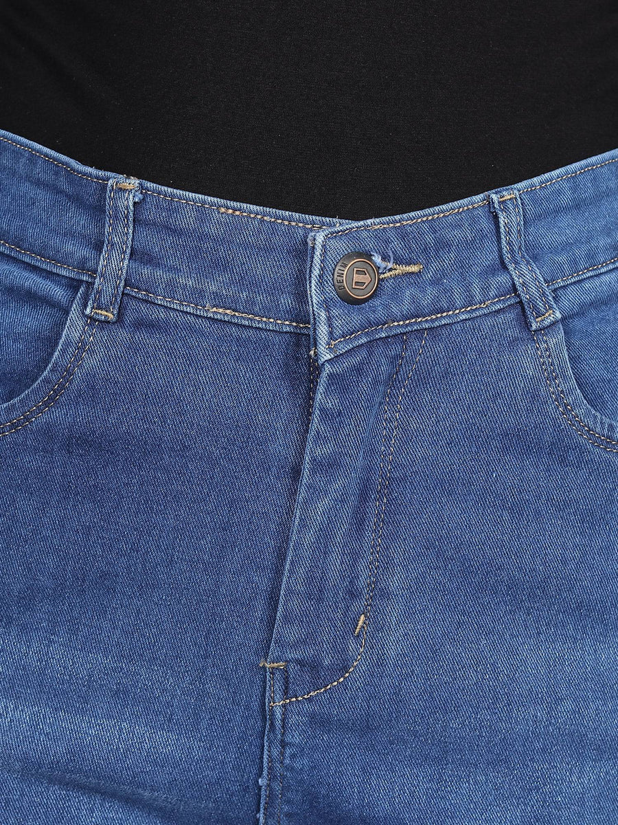 Whisker Serenade Stretchable Straight Jeans - Glossia Fashion