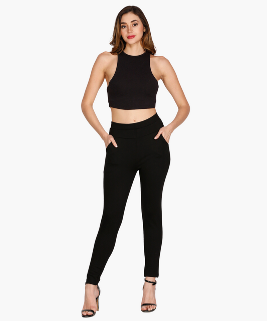 Black High Rise Lift and Shape Skinny Jeggings