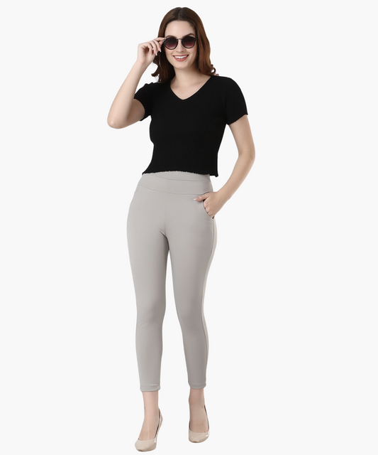 Quill Grey High Rise Lift and Shape Skinny Jeggings