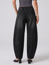 Curve Appeal Barrel Leg Jeans – Black