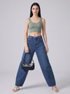 Curve Appeal Barrel Leg Jeans – Blue