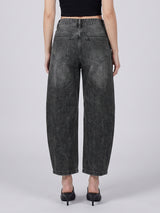 Bend the Rules Barrel Leg Jeans – Black
