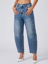Bend the Rules Barrel Leg Jeans – Blue