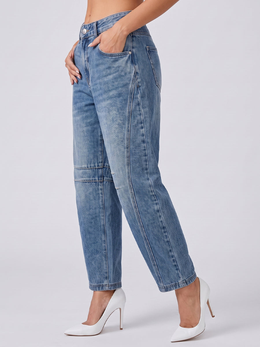Bend the Rules Barrel Leg Jeans – Blue