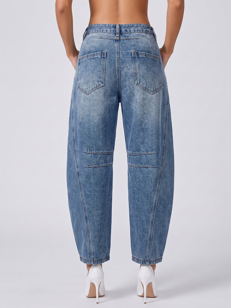 Bend the Rules Barrel Leg Jeans – Blue