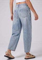 Bend the Rules Barrel Leg Jeans – Light Blue