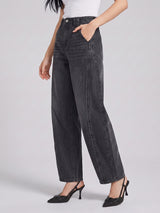 Horseshoe Hype Barrel Leg Jeans – Black