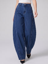 Horseshoe Hype Barrel Leg Jeans – Blue