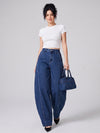 Horseshoe Hype Barrel Leg Jeans – Blue