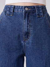 Horseshoe Hype Barrel Leg Jeans – Blue