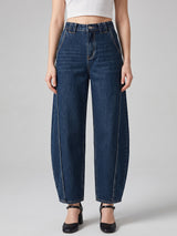 Horseshoe Hype Barrel Leg Jeans – Dark Blue