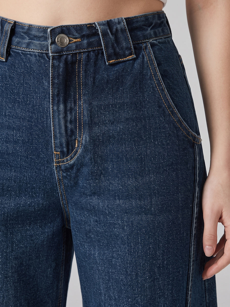 Horseshoe Hype Barrel Leg Jeans – Dark Blue