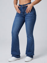 Snatched Waist Bootcut Jeans – Dark Blue