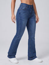 Snatched Waist Bootcut Jeans – Dark Blue