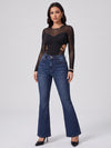 Snatched Waist Bootcut Jeans – Navy Blue