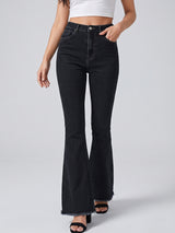 Fringe Benefits Flared Jeans – Black