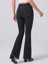 Fringe Benefits Flared Jeans – Black