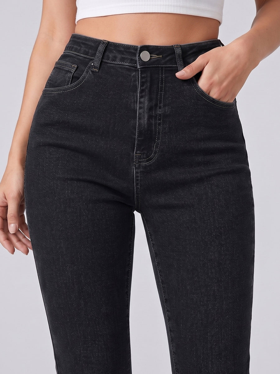 Fringe Benefits Flared Jeans – Black