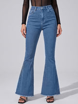 Fringe Benefits Flared Jeans – Blue