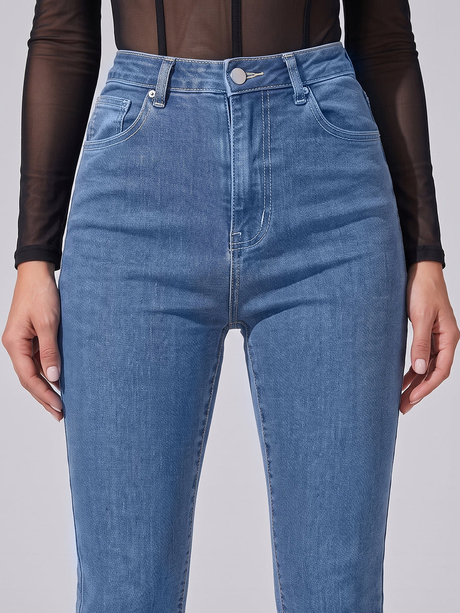 Fringe Benefits Flared Jeans – Blue
