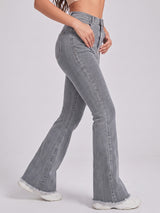 Fringe Benefits Flared Jeans – Grey