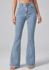 Fringe Benefits Flared Jeans – Light Blue