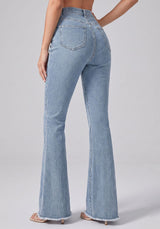 Fringe Benefits Flared Jeans – Light Blue