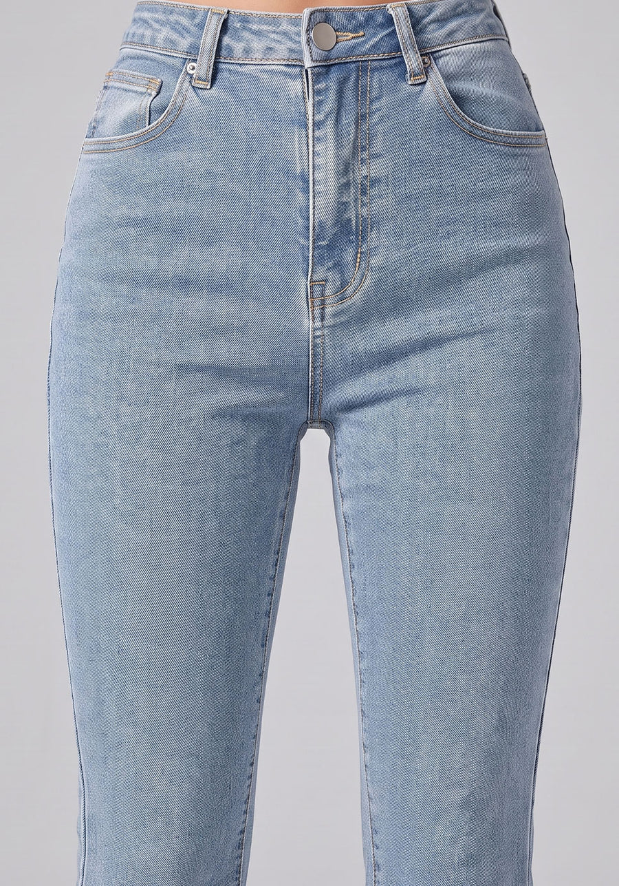 Fringe Benefits Flared Jeans – Light Blue