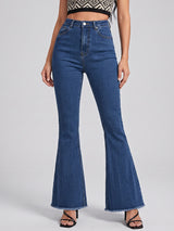 Fringe Benefits Flared Jeans – Navy Blue