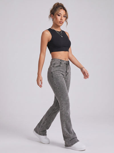 Retro Touch Grey Bootcut Denim