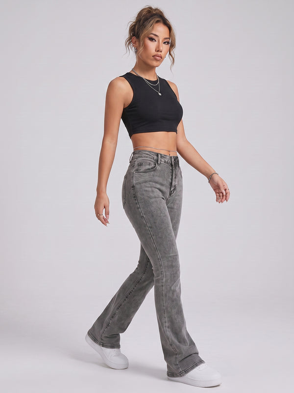 Retro Touch Grey Bootcut Denim