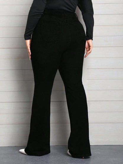 Curve Hugger Flare Jeans