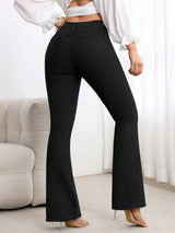 Hourglass High-Waist Flare – High Rise Flare Jeans Side View – Glossia Fashion