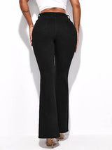 Street Chic Bootcut Jeans – High Rise Bootcut Jeans Side View – Glossia Fashion