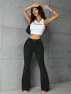 Body Fit Black Flare Denim