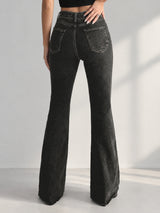 Moody Wash Bootcut Jeans – Black