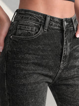 Moody Wash Bootcut Jeans – Black