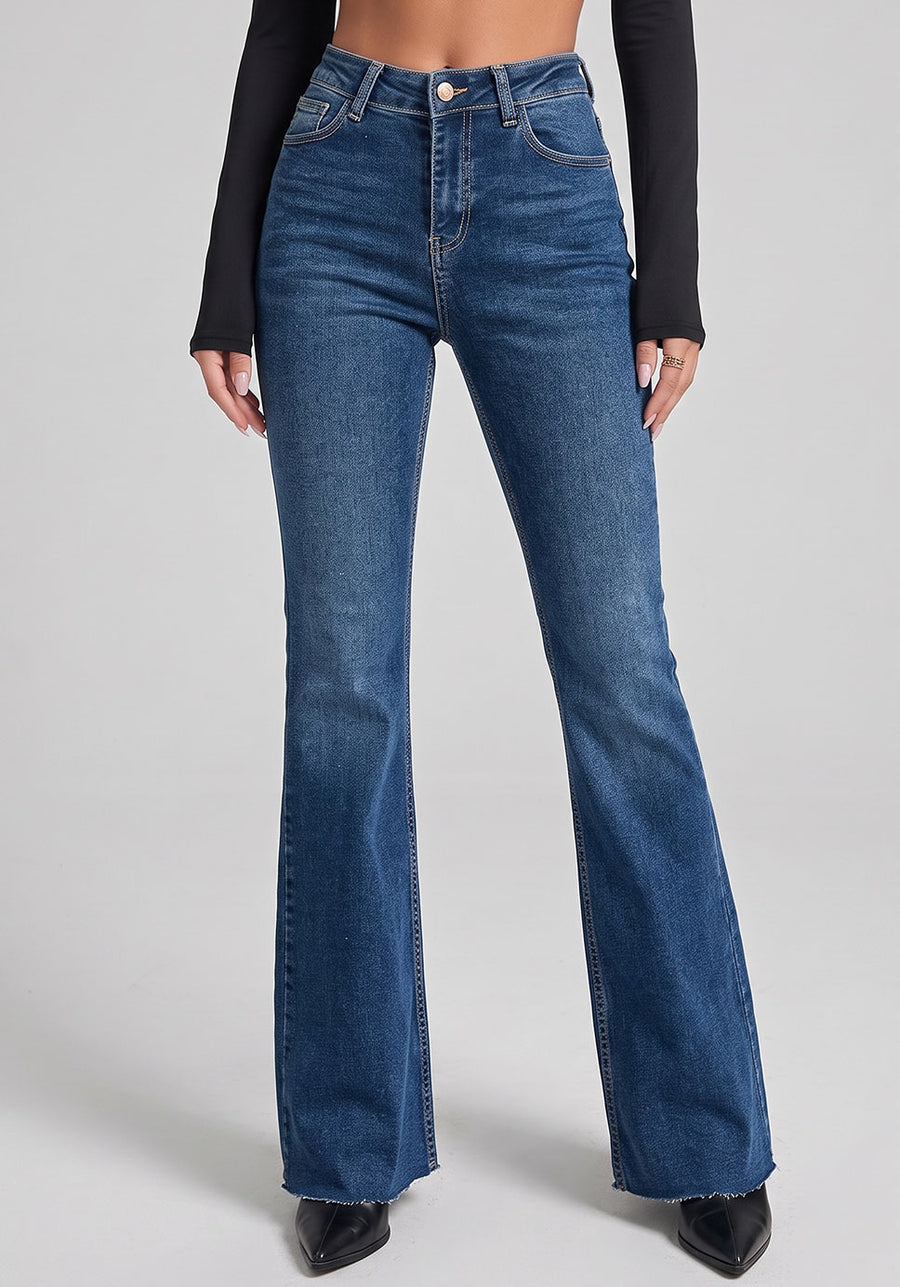 Moody Wash Bootcut Jeans – Blue