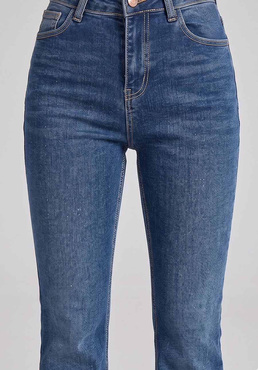 Moody Wash Bootcut Jeans – Blue