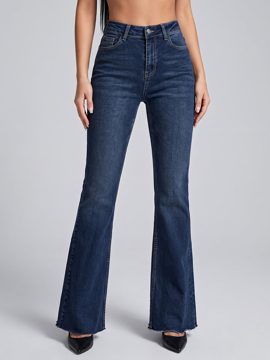 Moody Wash Bootcut Jeans – Dark Blue