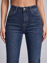 Moody Wash Bootcut Jeans – Dark Blue