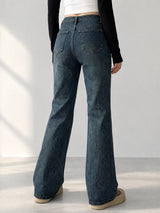 Vintage Tint Flared Bootcuts – Brown Blue