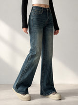 Vintage Tint Flared Bootcuts – Brown Blue