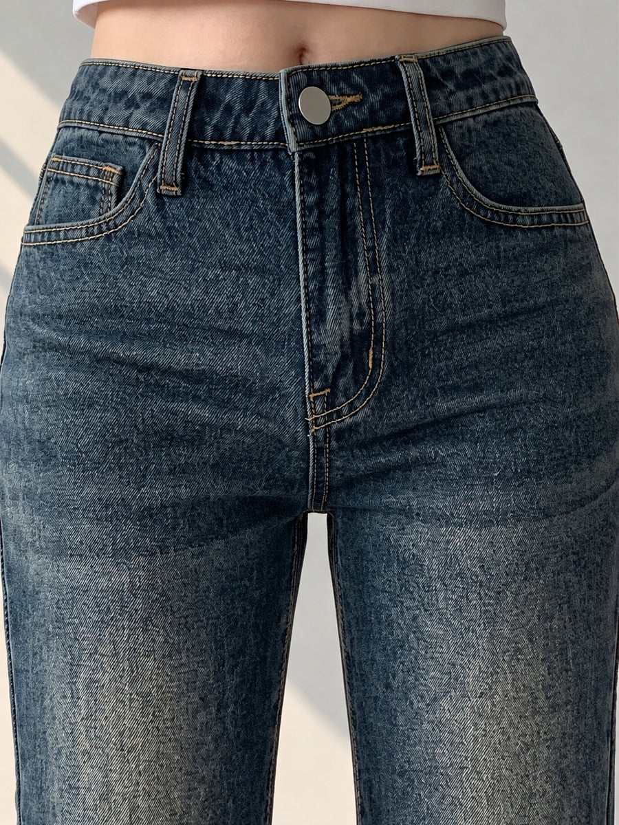 Vintage Tint Flared Bootcuts – Brown Blue