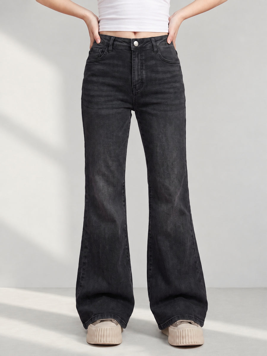 Vintage Tint Flared Bootcuts – Black