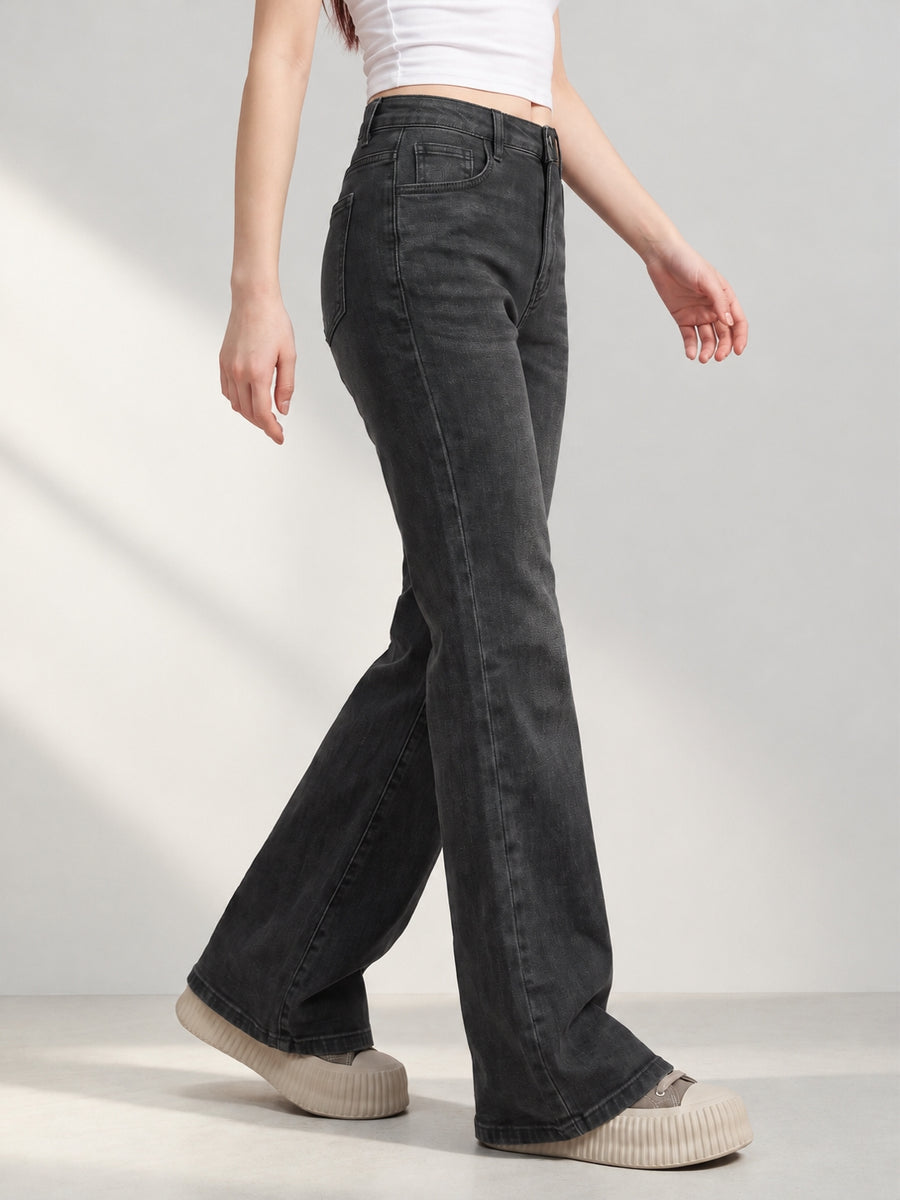 Vintage Tint Flared Bootcuts – Black