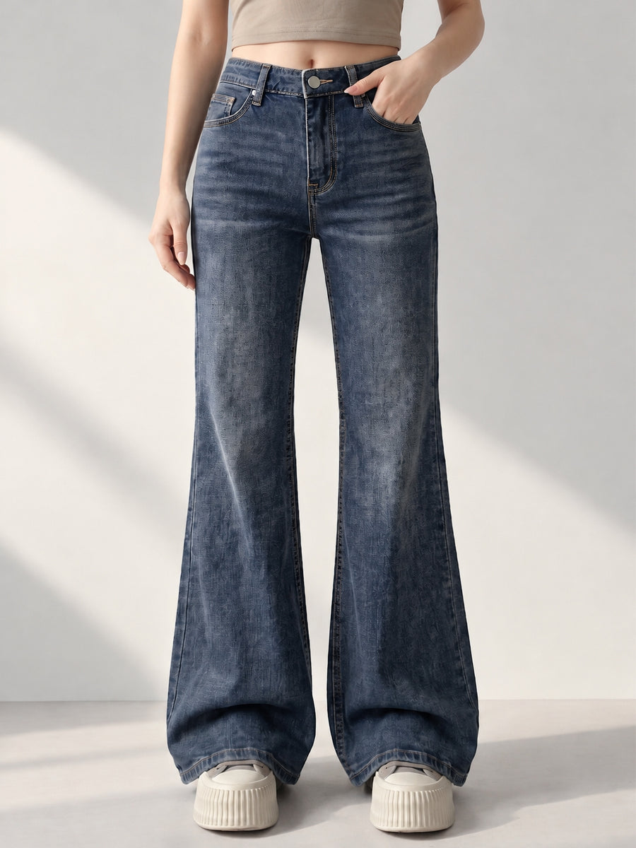 Vintage Tint Flared Bootcuts – Dark Blue