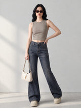 Vintage Tint Flared Bootcuts – Dark Blue