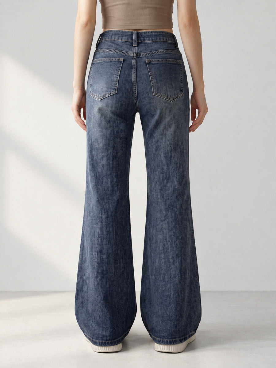 Vintage Tint Flared Bootcuts – Dark Blue