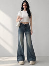 Vintage Tint Flared Bootcuts – Green Tint Blue